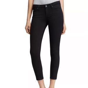 PAIGE Verdugo Cropped Skinny Jeans in Black Overdye